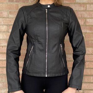 Black Express Faux Leather Jacket